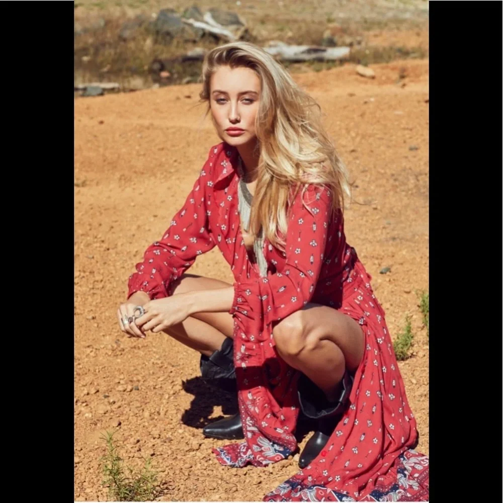 ✨House of Skye Dalla’s Gypsy Button down Maxi Skirt - Picture 6 of 17